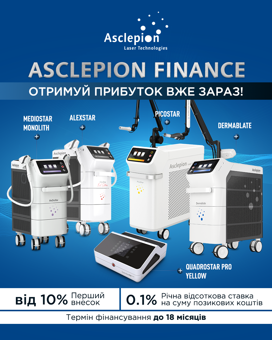 Asclepion Finance - программа финансирования для клиник, салонов и врачей от Asclepion Laser Technologies и ALFA Medical & Spa Development | Alfaspa изображение 1