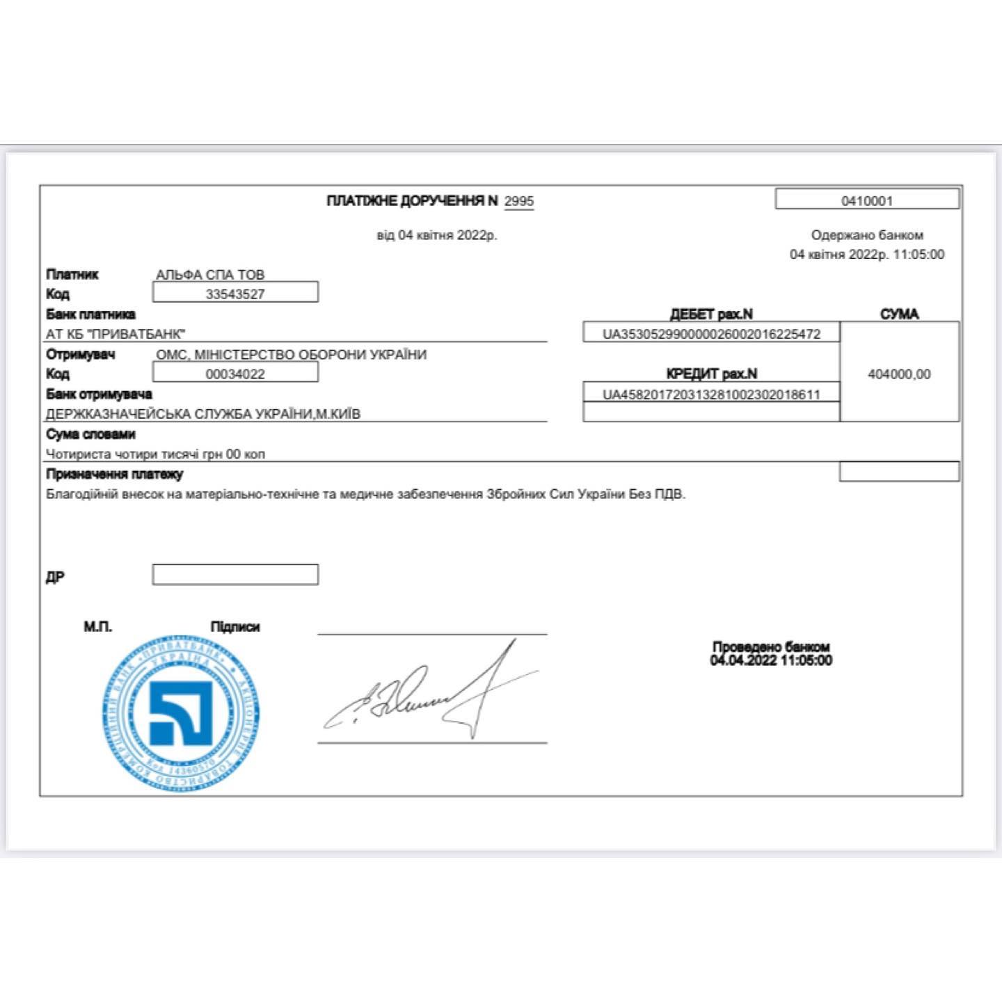 ALFA Development поддерживает ВСУ! | Alfaspa изображение 1